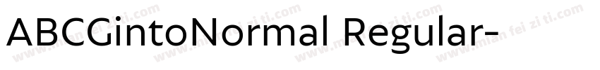 ABCGintoNormal Regular字体转换